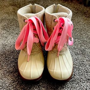 Sperry women’s winter duck boots with wedge heel